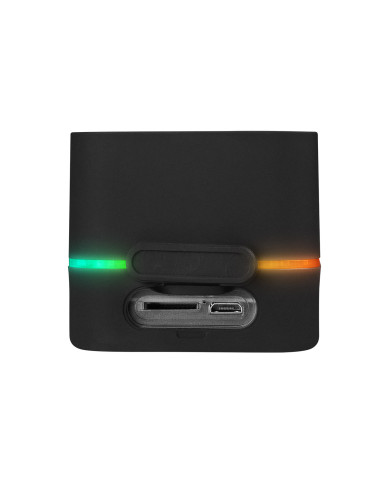 Mikado MD-18BT Siyah DC 5V/USB TF Kartlı Bluetoothlu Led Işklı Şarjlı Speaker Hoparlör – logo baskılı promosyon ürünü, görsel 4
