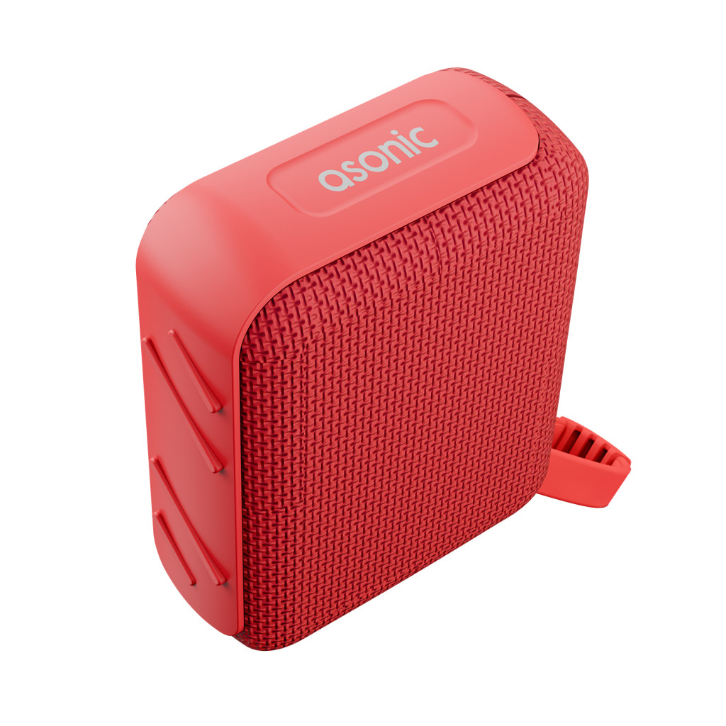 Asonic AS-03 Kırmızı USB-TF-TWS-Bluetooth Destekli 5W 1200mAh Type-C Speaker – logo baskılı promosyon ürünü