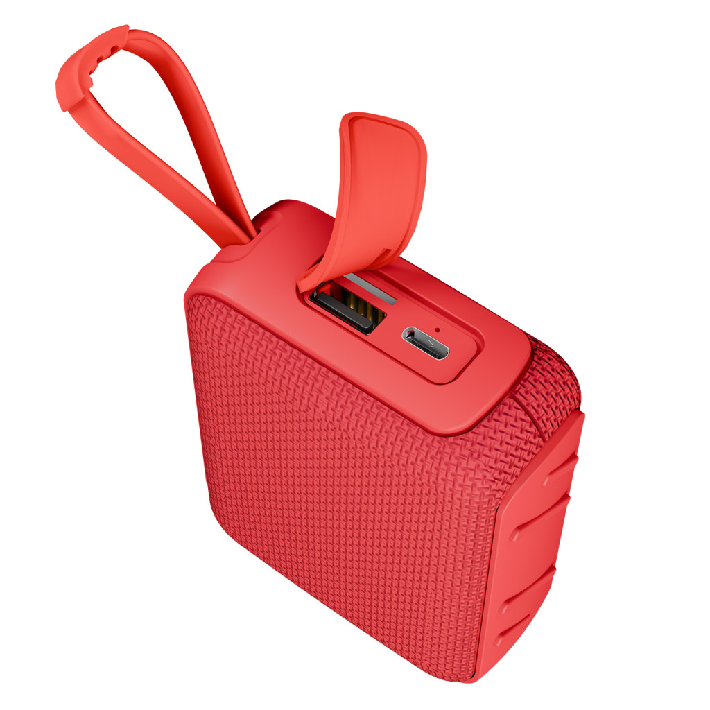 Asonic AS-03 Kırmızı USB-TF-TWS-Bluetooth Destekli 5W 1200mAh Type-C Speaker – logo baskılı promosyon ürünü, görsel 3