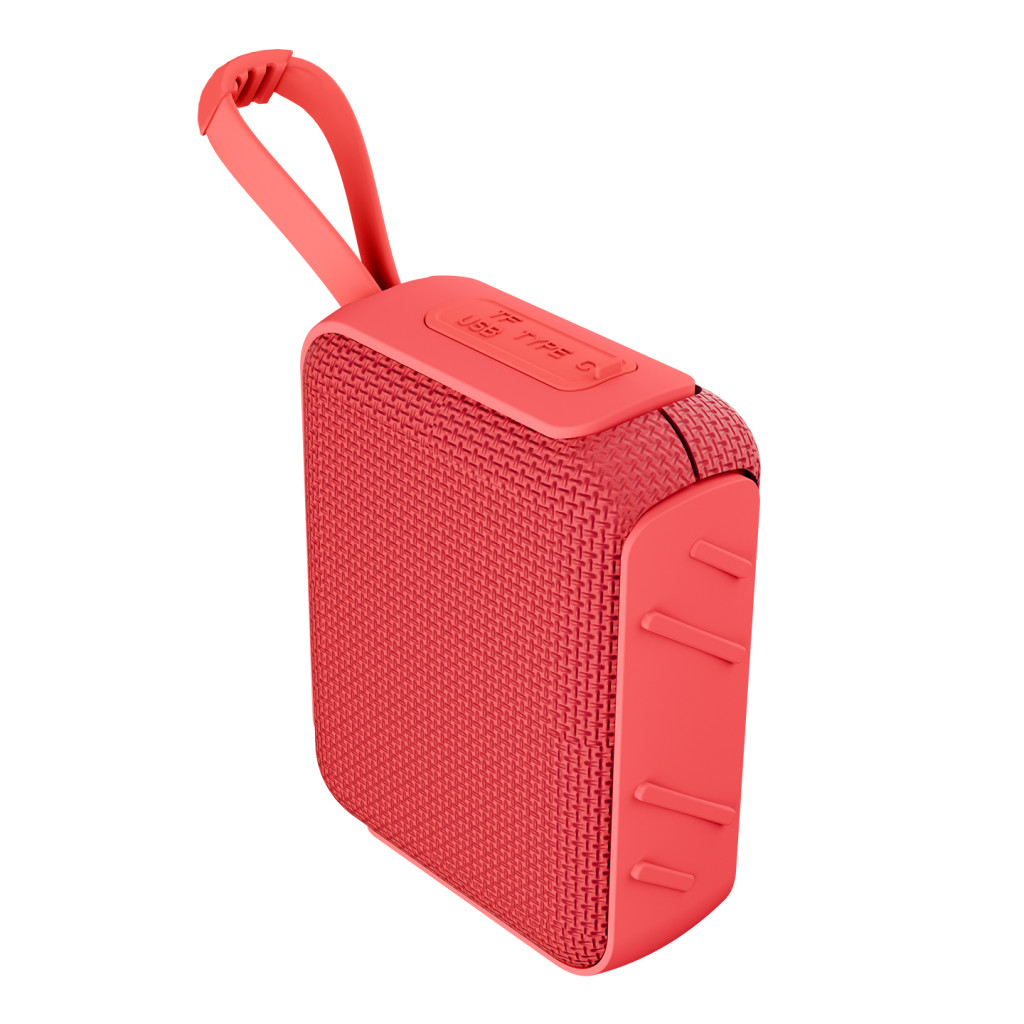 Asonic AS-03 Kırmızı USB-TF-TWS-Bluetooth Destekli 5W 1200mAh Type-C Speaker – logo baskılı promosyon ürünü, görsel 2