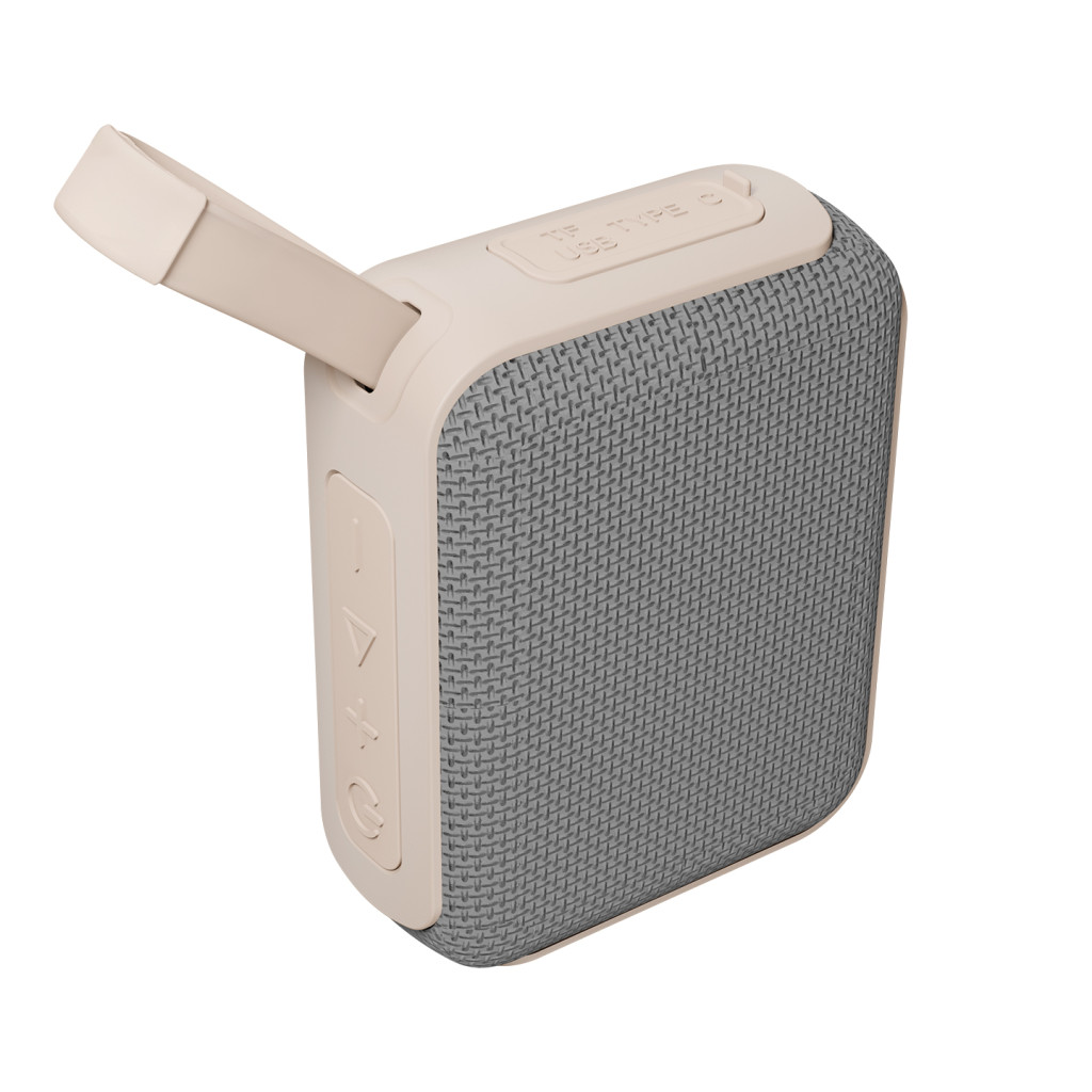 Asonic AS-03 Bej USB-TF-TWS-Bluetooth Destekli 5W 1200mAh Type-C Speaker – logo baskılı promosyon ürünü, görsel 3