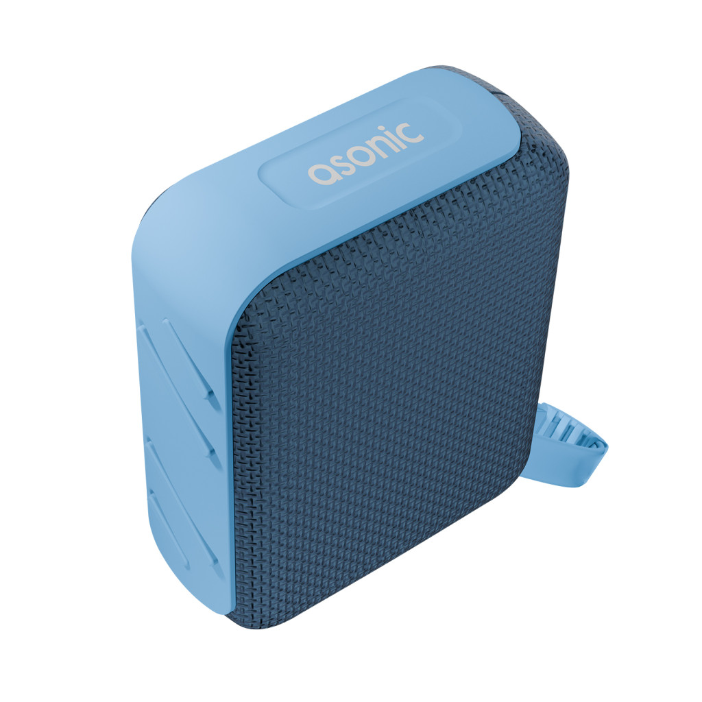 Asonic AS-03 Mavi USB-TF-TWS-Bluetooth Destekli 5W 1200mAh Type-C Speaker – logo baskılı promosyon ürünü
