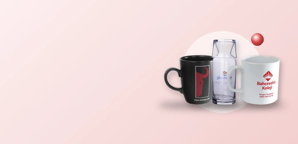 Logo baskılı promosyon kupa bardak ve başucu sürahi
