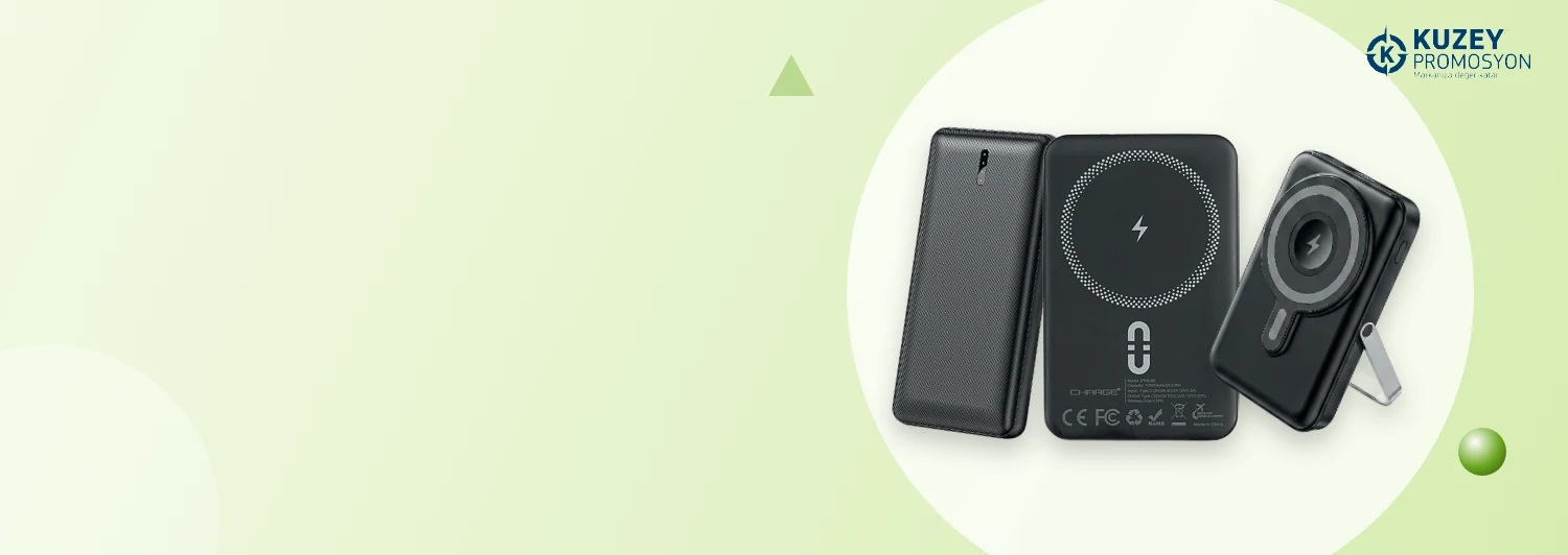 Logo baskılı kablosuz şarjlı promosyon powerbank